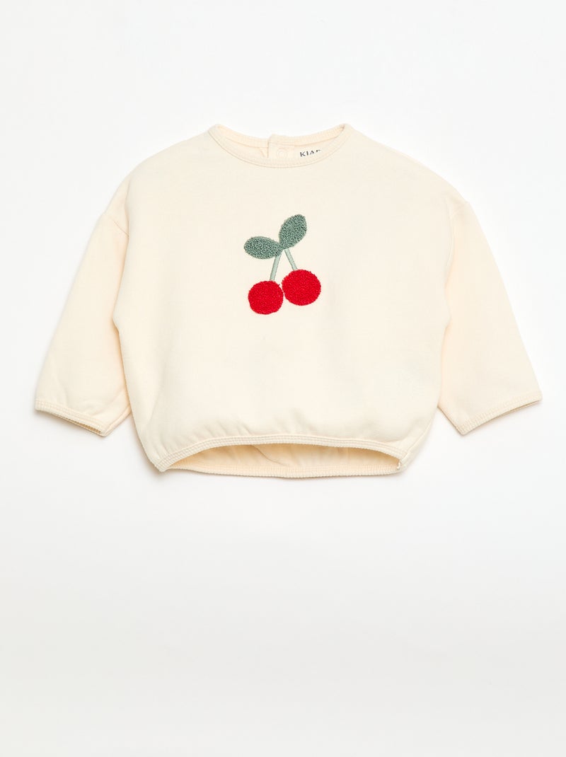 Ensemble sweat + jogging fantaisie Blanc - Kiabi