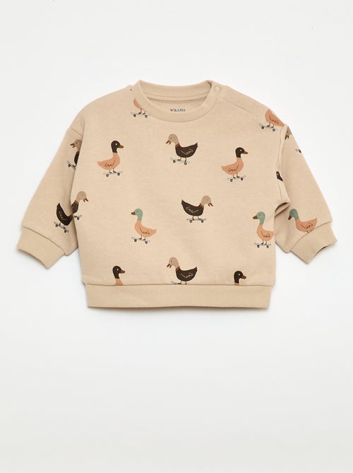 Ensemble sweat + jogging imprimé fantaisie - 2 pièces - Kiabi