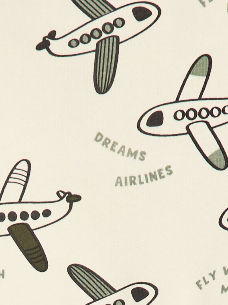 Ensemble sweat + jogging imprimé fantaisie - 2 pièces Beige - Kiabi