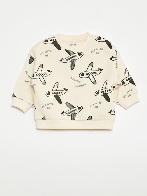 Ensemble sweat + jogging imprimé fantaisie - 2 pièces - Kiabi