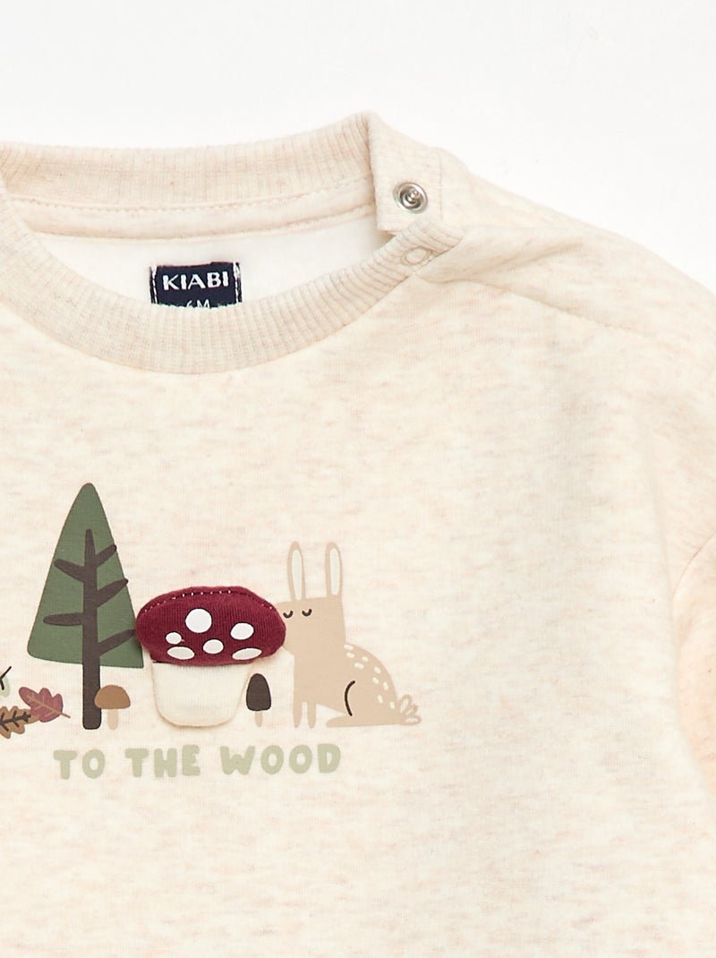 Ensemble sweat + legging animé Beige - Kiabi