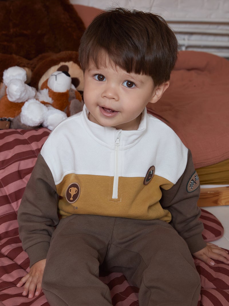 Ensemble sweat + pantalon de jogging Jaune - Kiabi