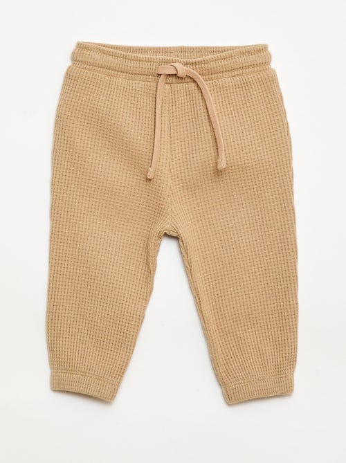 Ensemble sweat + pantalon en nid d'abeilles - 2 pièces - Kiabi