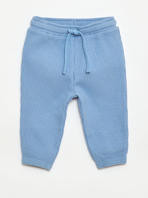 Ensemble sweat + pantalon en nid d'abeilles - 2 pièces - Kiabi