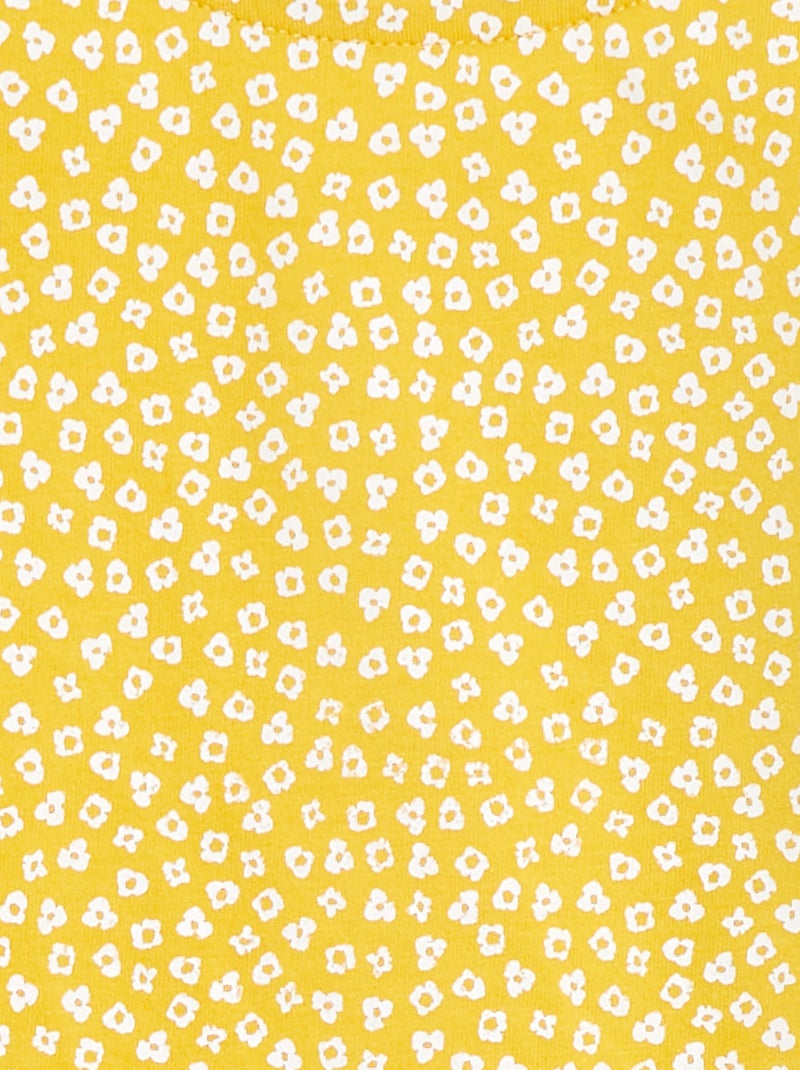 Ensemble t-shirt à manches volantées + short à motif - 2 pièces Jaune - Kiabi