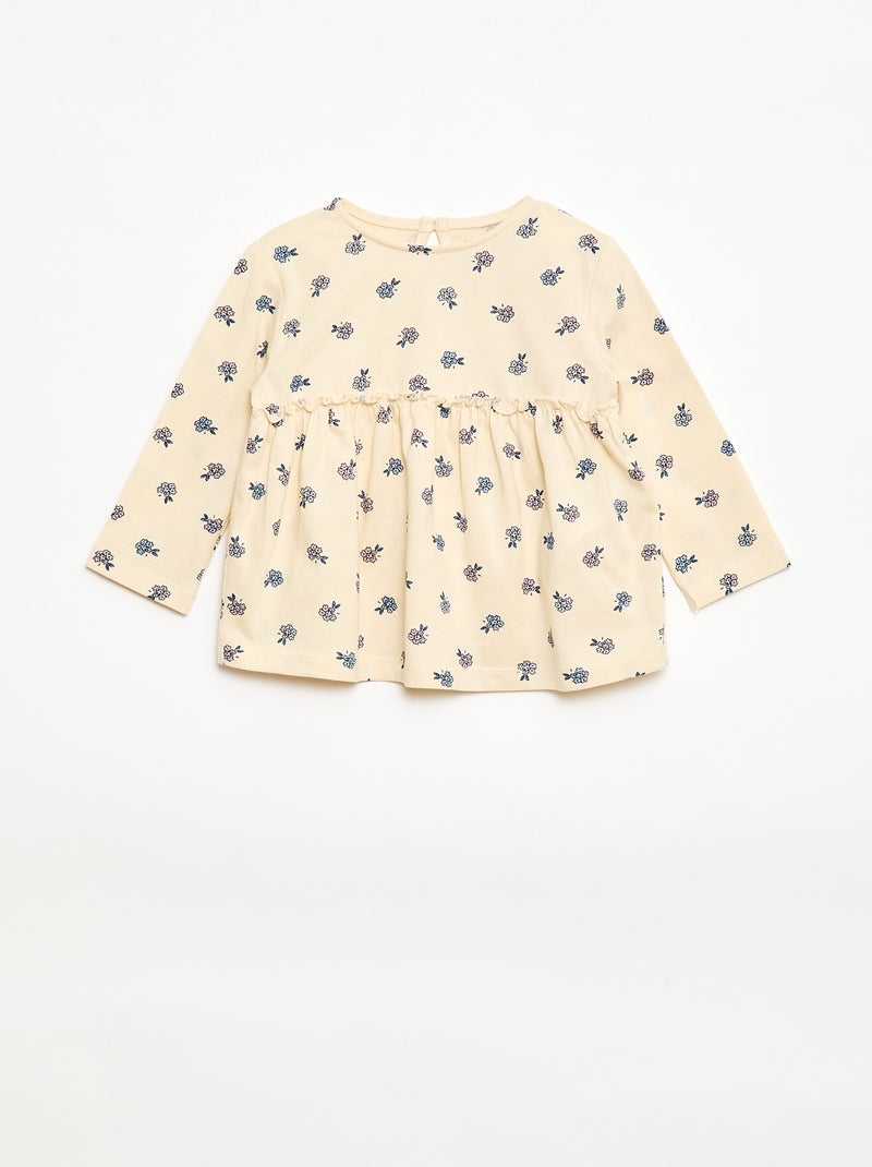 Ensemble t-shirt + legging côtelé - 2 pièces Blanc - Kiabi