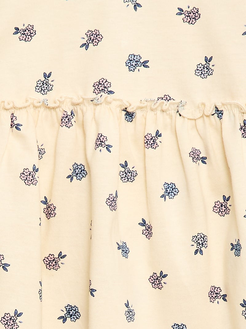 Ensemble t-shirt + legging côtelé - 2 pièces Blanc - Kiabi