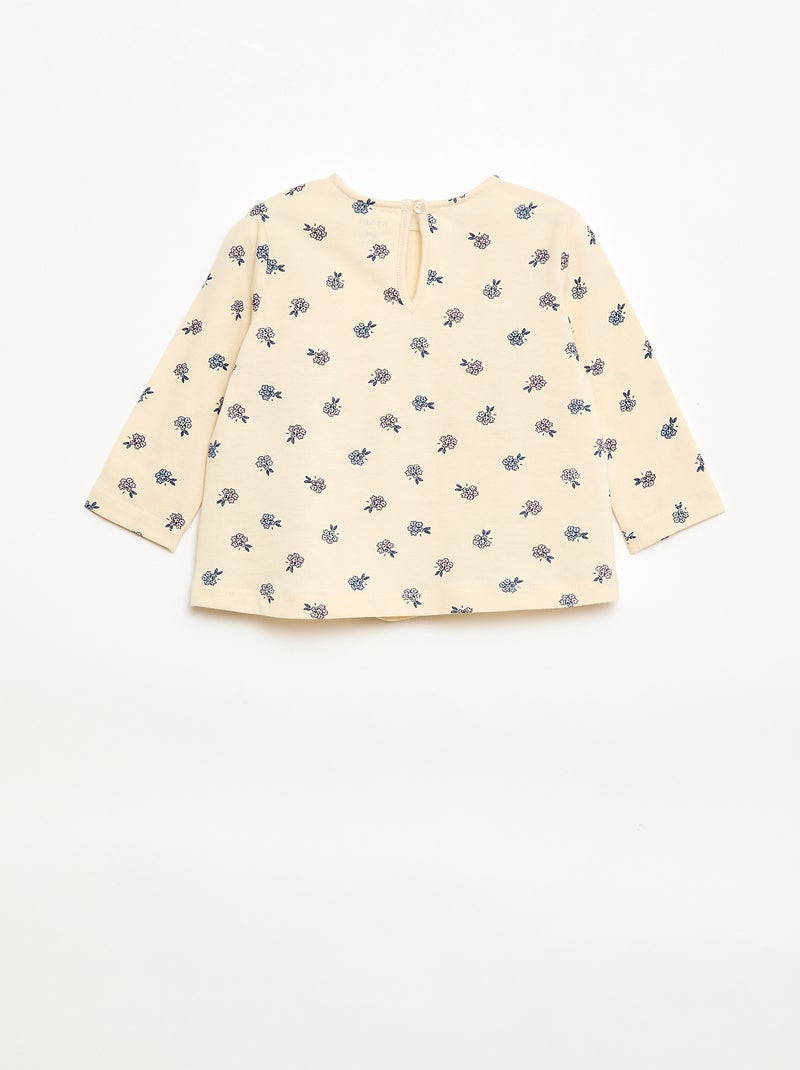 Ensemble t-shirt + legging côtelé - 2 pièces Blanc - Kiabi