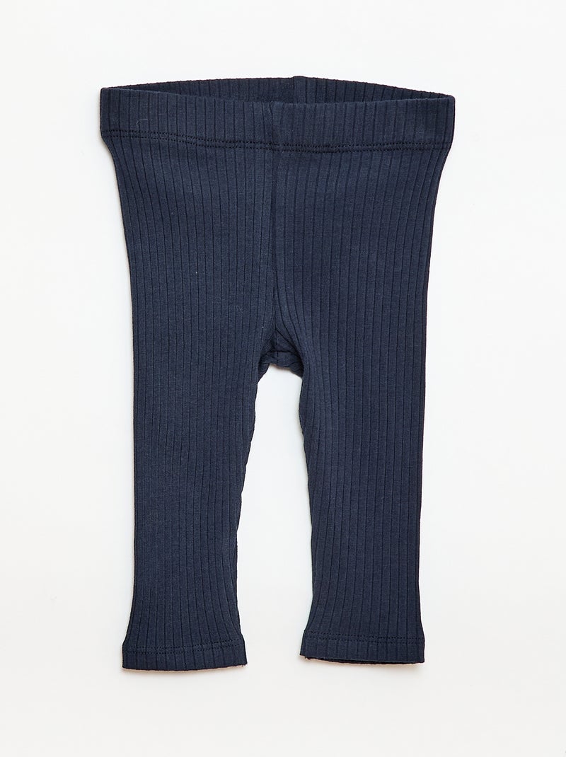 Ensemble t-shirt + legging côtelé - 2 pièces Blanc - Kiabi