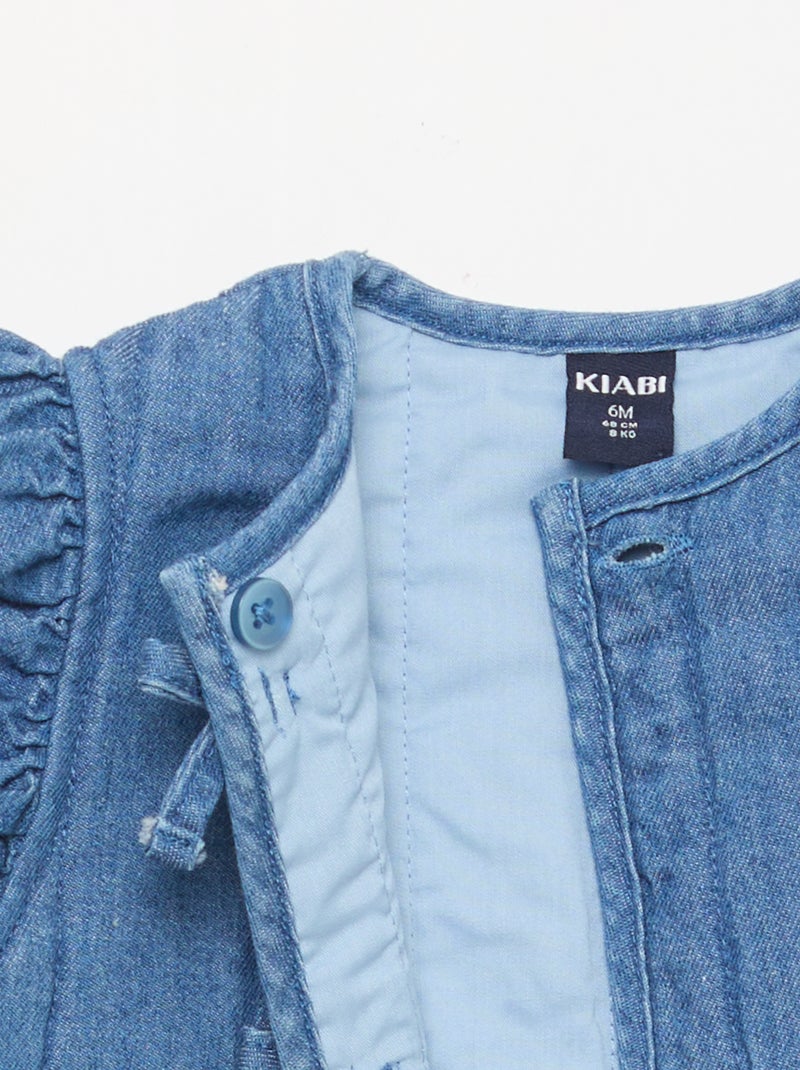 Ensemble t-shirt + legging + gilet - 3 pièces Bleu - Kiabi