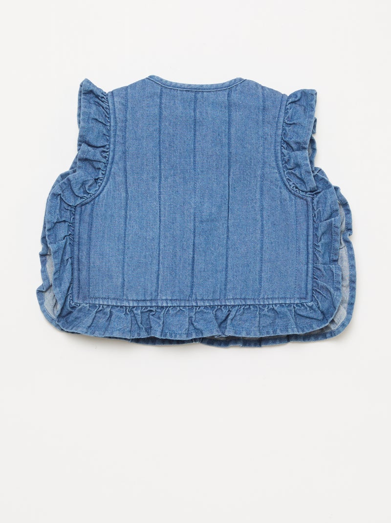 Ensemble t-shirt + legging + gilet - 3 pièces Bleu - Kiabi