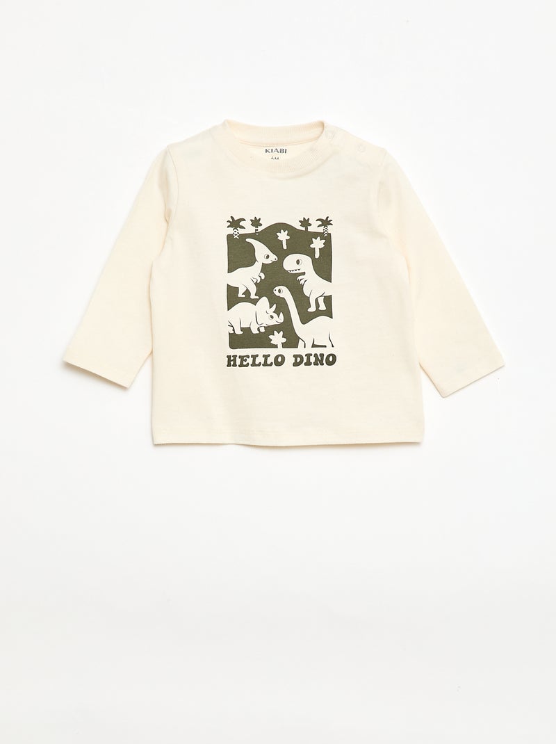 Ensemble t-shirt + pantalon - 2 pièces Beige - Kiabi