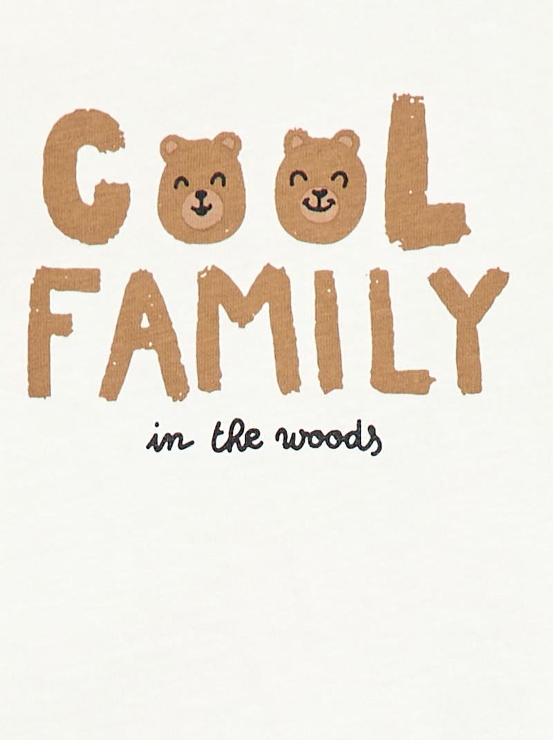 Ensemble t-shirt + pantalon - 2 pièces Blanc - Kiabi