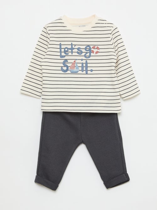 Ensemble t-shirt + pantalon - 2 pièces - Kiabi