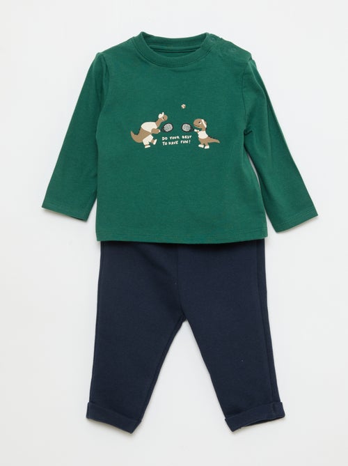 Ensemble t-shirt + pantalon - 2 pièces - Kiabi