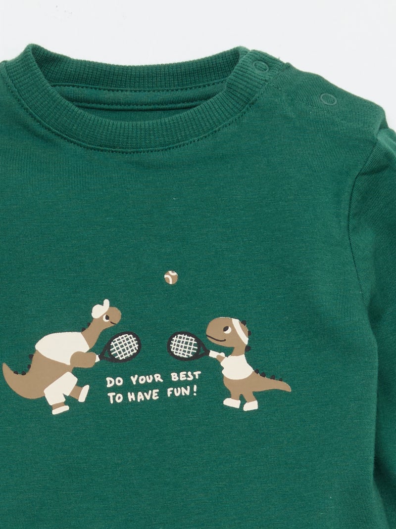 Ensemble t-shirt + pantalon - 2 pièces Vert - Kiabi