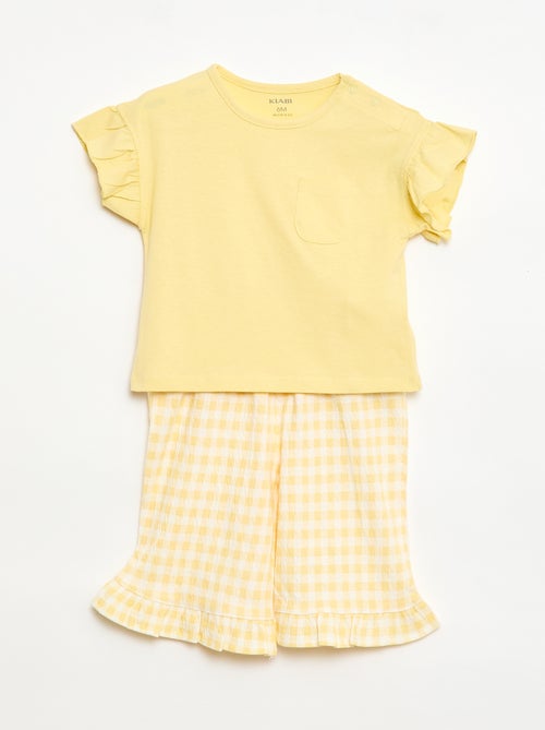 Ensemble t-shirt + pantalon - 2 poches - Kiabi