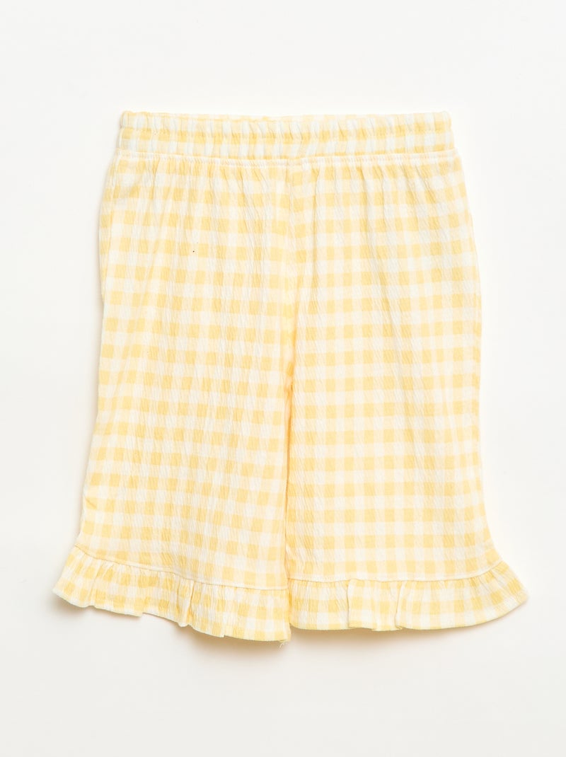 Ensemble t-shirt + pantalon - 2 poches Jaune - Kiabi