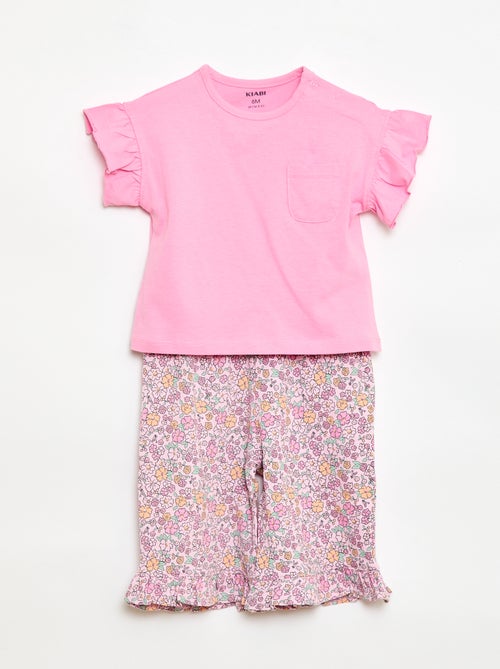 Ensemble t-shirt + pantalon - 2 poches - Kiabi