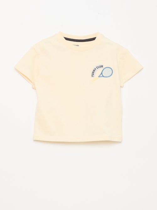 Ensemble t-shirt + pantalon en denim - 2 pièces - Kiabi