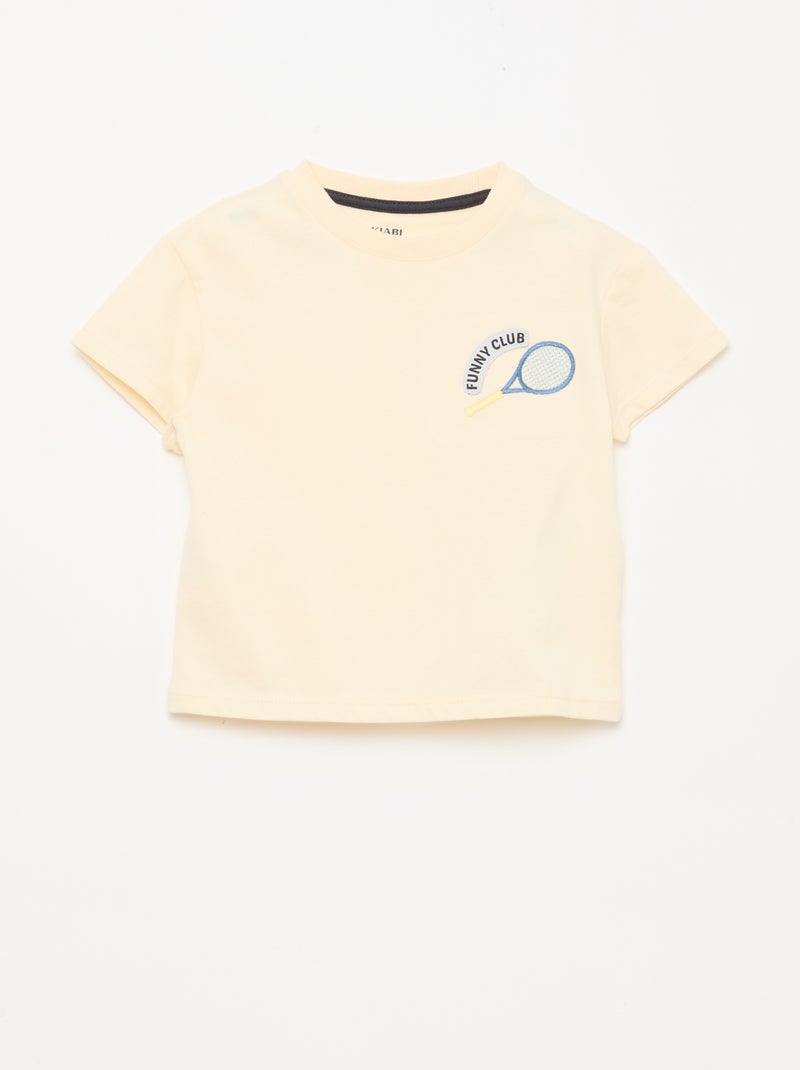 Ensemble t-shirt + pantalon en denim - 2 pièces Bleu - Kiabi