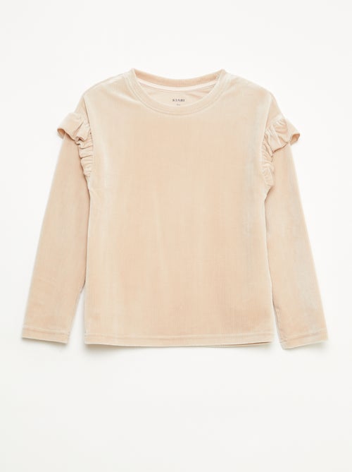 Ensemble t-shirt + pantalon en velours - 2 pièces - Kiabi