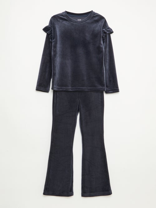 Ensemble t-shirt + pantalon en velours - 2 pièces - Kiabi