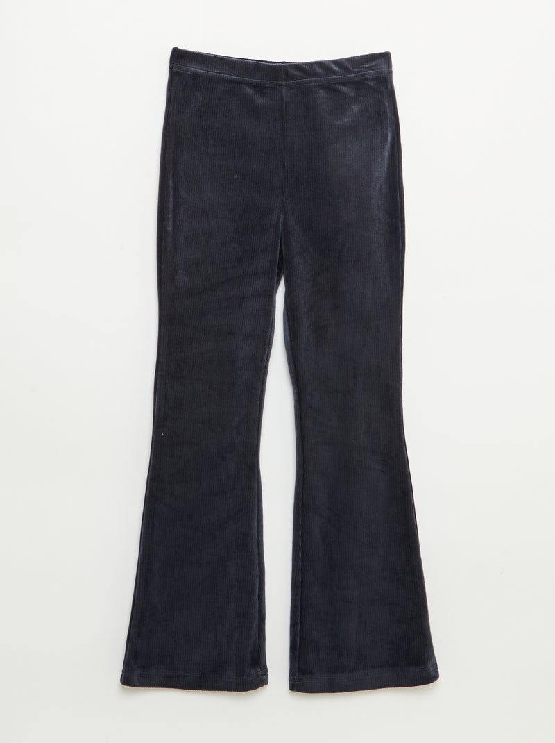 Ensemble t-shirt + pantalon en velours - 2 pièces Noir - Kiabi