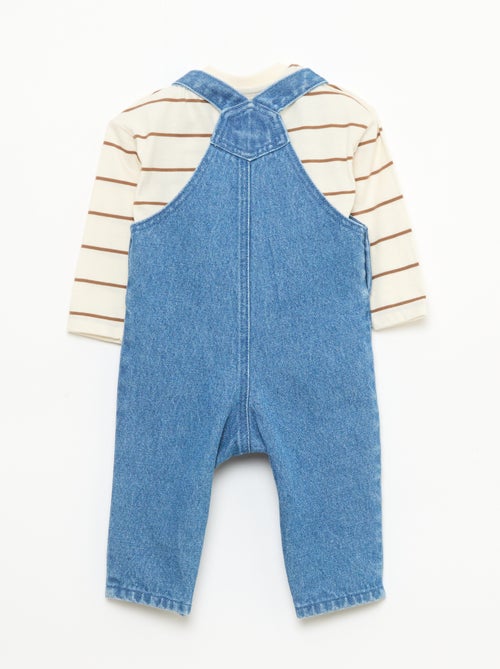 Ensemble t-shirt + salopette - 2 pièces - Kiabi