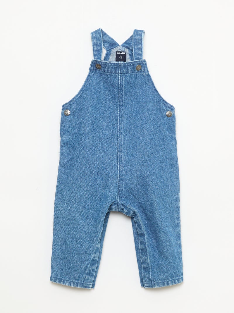 Ensemble t-shirt + salopette - 2 pièces Bleu - Kiabi