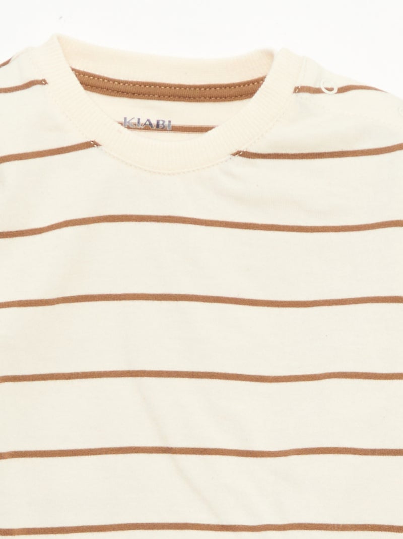 Ensemble t-shirt + salopette - 2 pièces Bleu - Kiabi