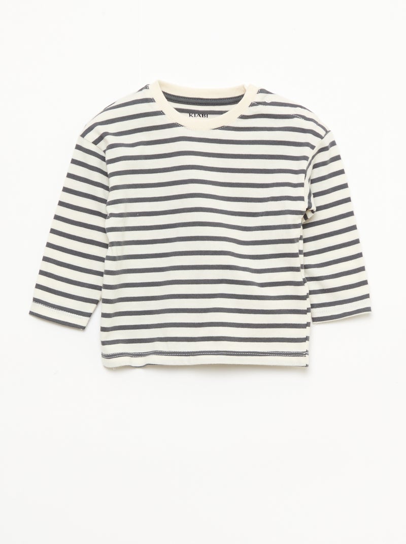 Ensemble t-shirt + salopette - 2 pièces Gris - Kiabi