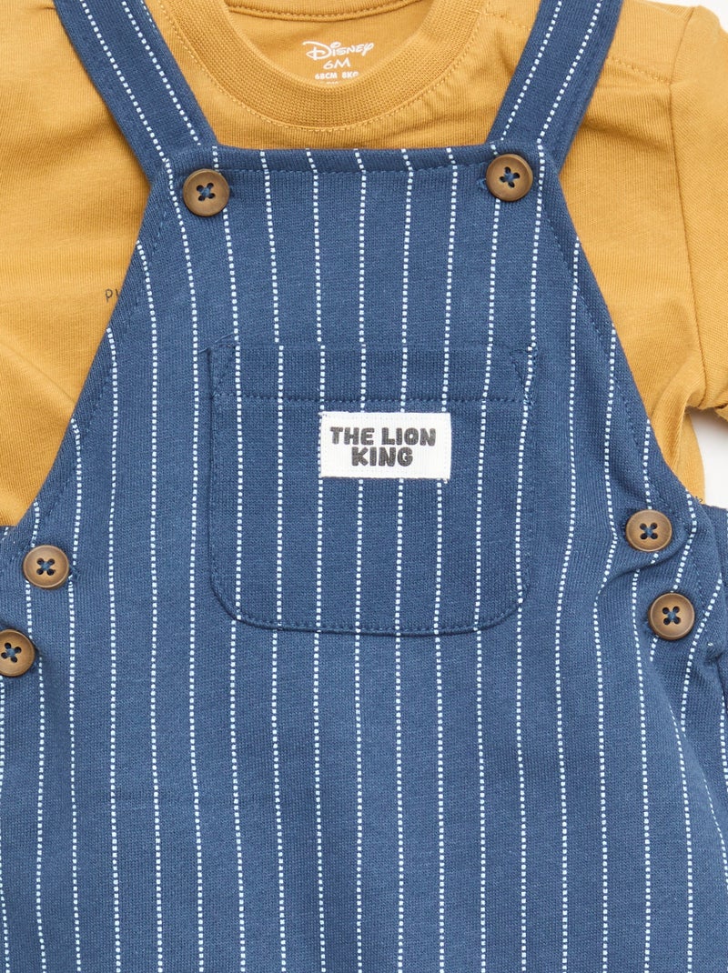 Ensemble t-shirt + salopette 'Disney' 'Le Roi Lion' - 2 pièces Jaune - Kiabi