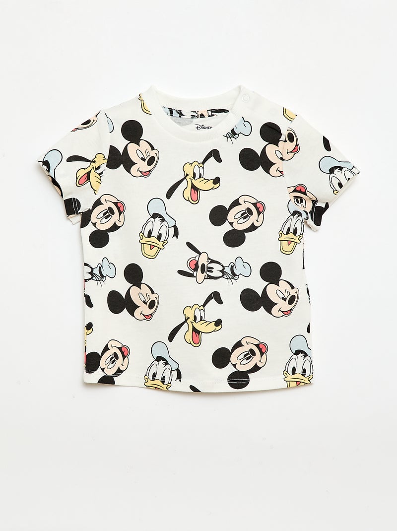 Ensemble t-shirt + salopette 'Mickey' 'Disney' - 2 pièces Blanc - Kiabi