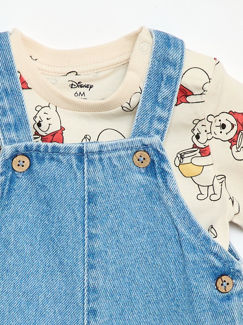 Ensemble t-shirt + salopette 'Winnie' 'Disney' - 2 pièces Beige - Kiabi