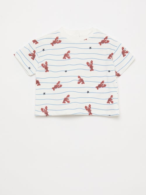 Ensemble t-shirt + short à motif - 2 pièces - Kiabi