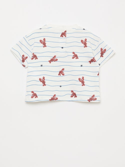 Ensemble t-shirt + short à motif - 2 pièces - Kiabi