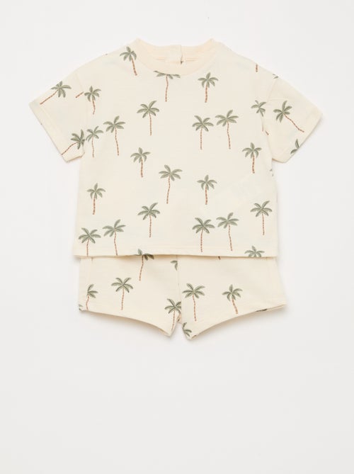 Ensemble t-shirt + short à motif - 2 pièces - Kiabi