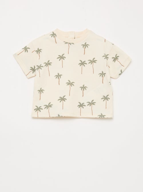 Ensemble t-shirt + short à motif - 2 pièces - Kiabi