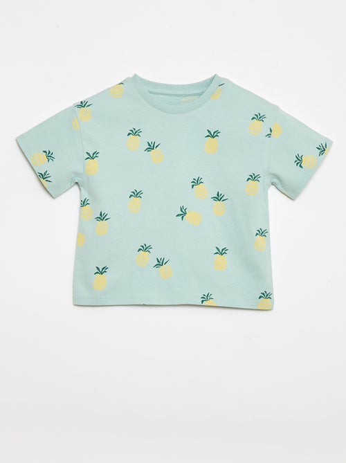 Ensemble t-shirt + short à motif - 2 pièces - Kiabi