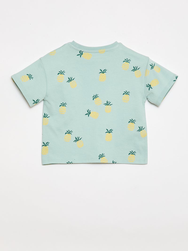 Ensemble t-shirt + short à motif - 2 pièces Bleu - Kiabi
