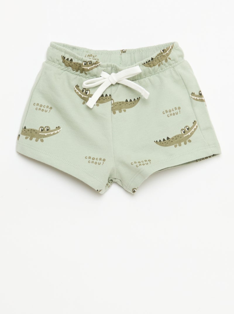 Ensemble t-shirt + short à motif - 2 pièces Vert - Kiabi