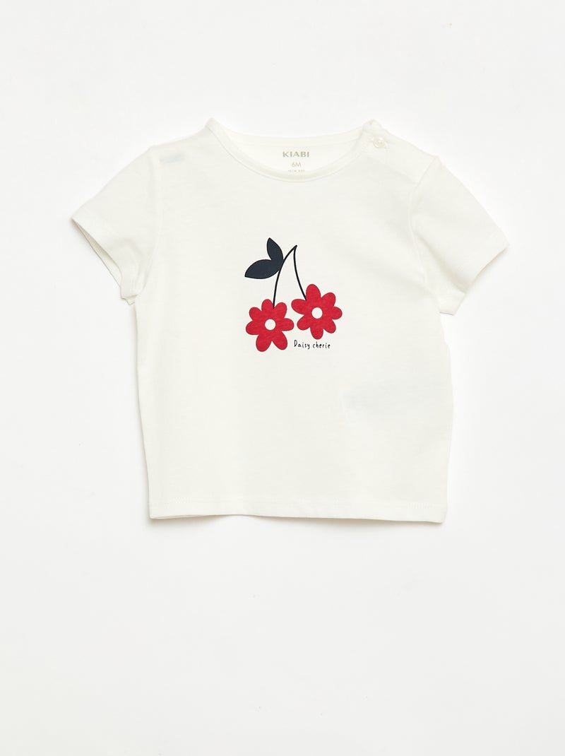 Ensemble T-shirt + short Blanc - Kiabi