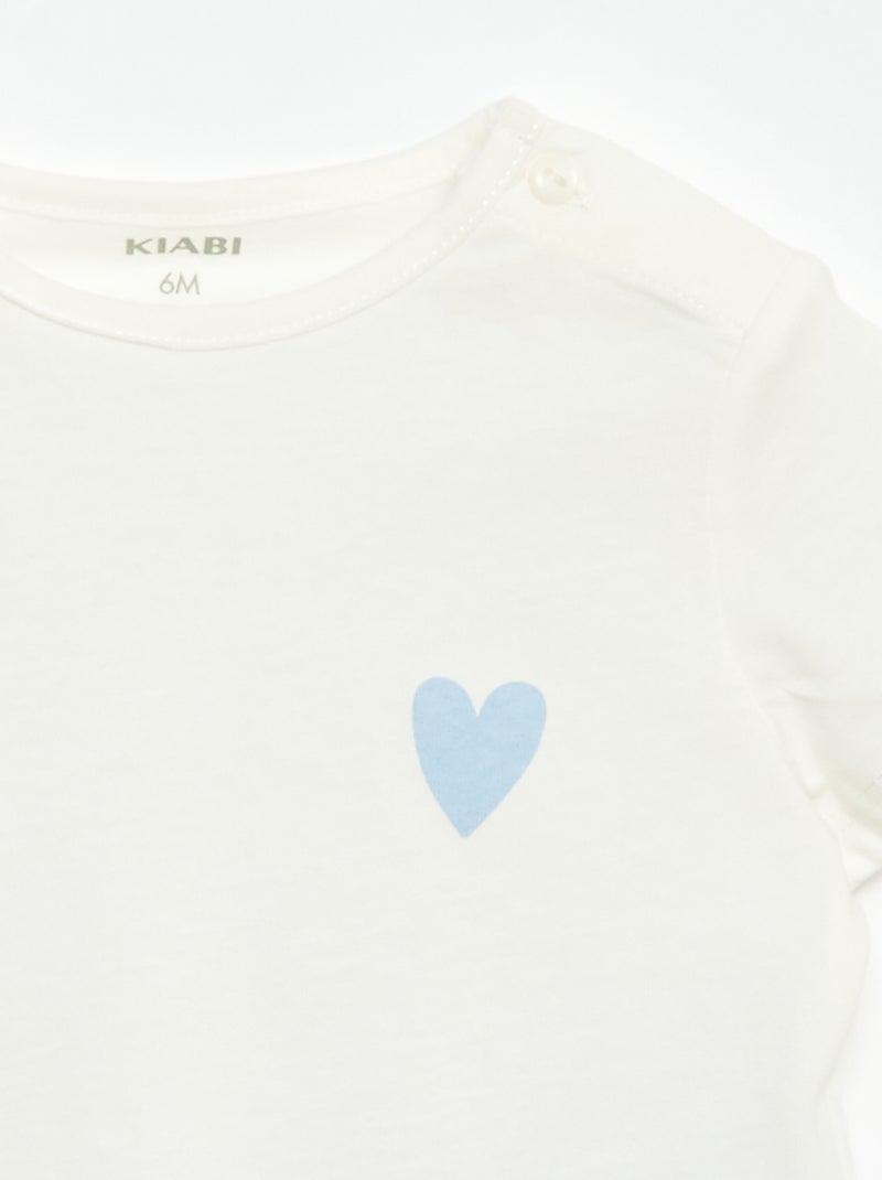 Ensemble T-shirt + short Bleu - Kiabi