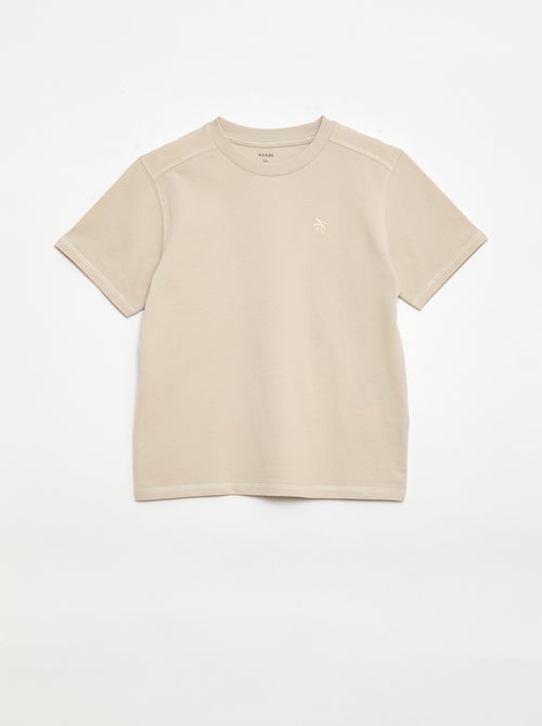 Ensemble t-shirt + short en piqué de coton - Kiabi