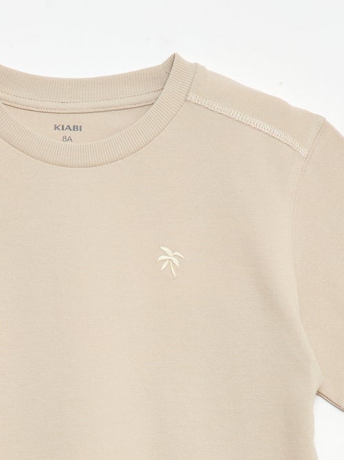 Ensemble t-shirt + short en piqué de coton - Kiabi