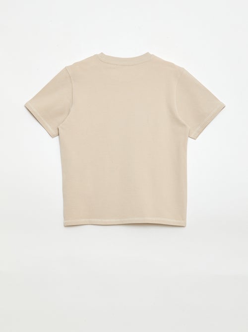 Ensemble t-shirt + short en piqué de coton - Kiabi