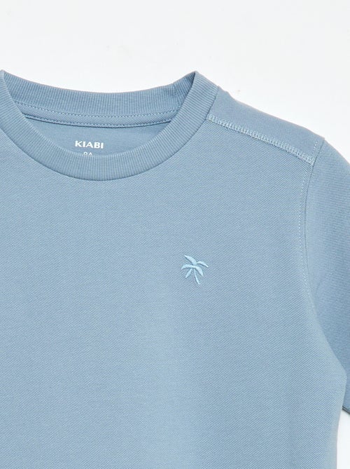 Ensemble t-shirt + short en piqué de coton - Kiabi