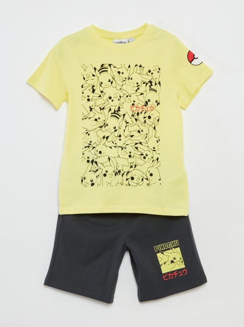 Ensemble t-shirt + short 'Pokemon' - 2 pièces - Kiabi