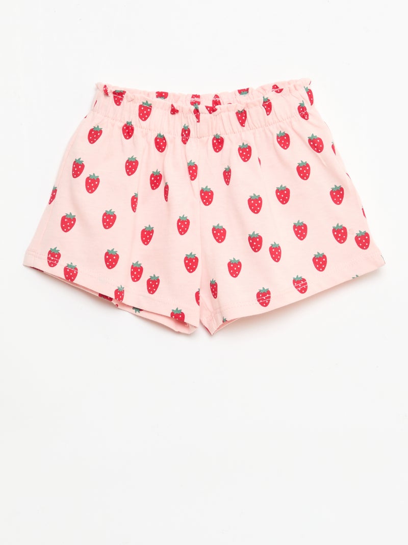 Ensemble T-shirt + short Rouge - Kiabi